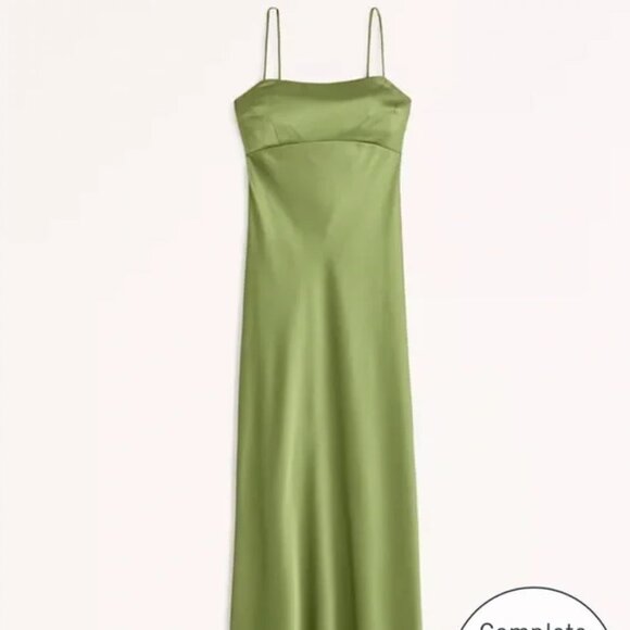 Abercrombie Satin Cowl Open Back Dress - Picture 1 of 3